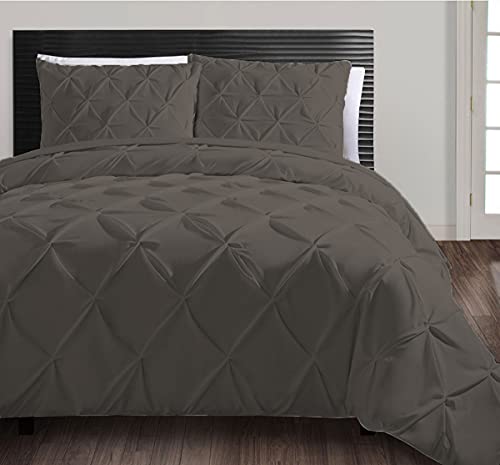 Funda de edredón algodón egipcio 600 hilos para noches de invierno gris 2
