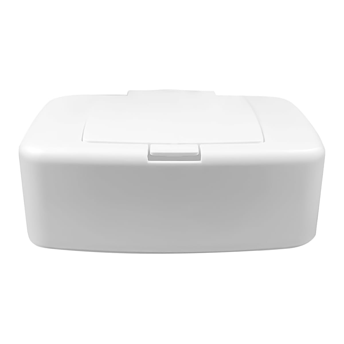 Durlo Refillable Wipes Dispenser Case, Plastic Portable Wet Wipe Holder with Lid for Home Office Living Room Kitchen Bathroom (White)