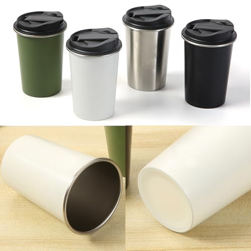 Taza de Café Portátil de Acero Inoxidable con Cuenco Cerámico Verde miniatura 7