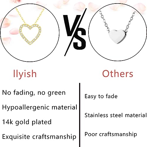 Llyish Birthday Women Gifts Artifiial Rose Flowers Bear Gifts Box With Heart Necklaces For Her Mom Girlfriend Wife On Anniversary Mother's Day Valentine's Day #TOP2