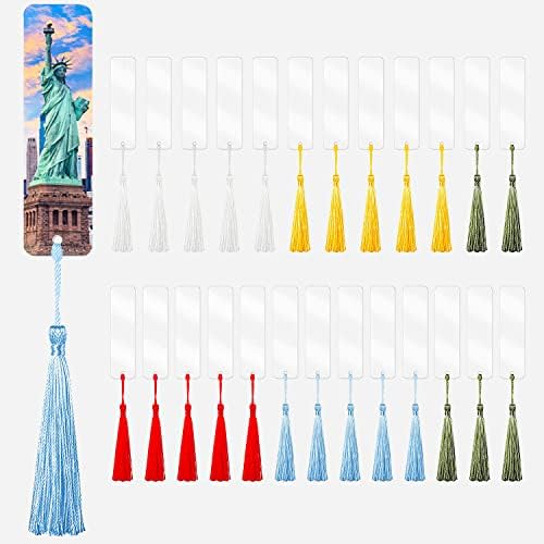 30 Pieces Acrylic Bookmark Blanks3mm Thick Clear Acrylic Bookmarks With 30Pcs