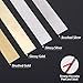 Coengwui Peel and Stick Metal Molding Trim, Self-Adhesive Stainless Steel for Wall, Fireplace, Mirror Edging and Craft Decoration (Glossy Silver, 20ft x 0.6in)