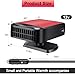 Car Heater,12V 200W Portable Car Heater for Vehicle,Car Defroster Windshield Heater Car Heater That Plugs into Cigarette Lighter for Car, SUV, Trucks (Red Black)