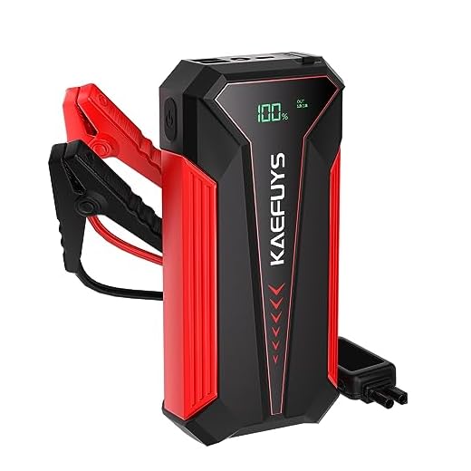 KAEFUYS Arrancador de Coches 16000 mAh 1600A Arrancador de Batería Portátil 7L Gasolina 6.5L Diesel 12V Coche con Pantalla LCD Pinzas Inteligentes 3 Modos Luz Puerto de Carga USB