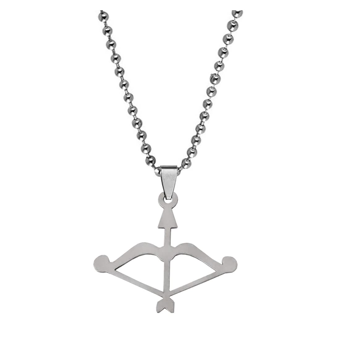 M Men Style Religious Hindu God Symbol Bow and Arrow Charms Silver Stainless Steel Pendant Necklace Chain For Men And Women LC216-image-18
