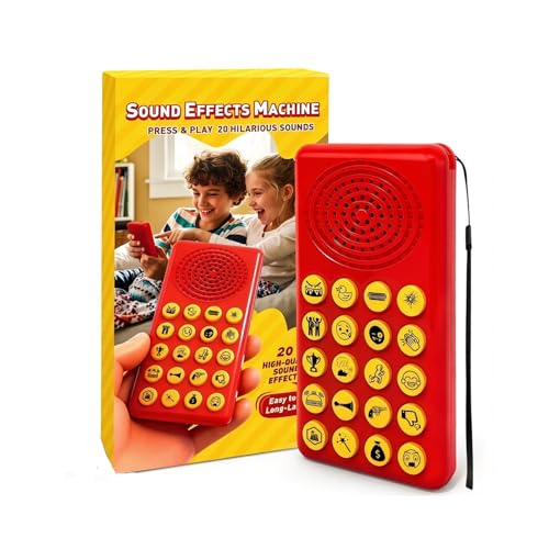 Sound Effects Machine - Noise Maker for Kids - 20 Funny Sounds with Volume Control - Portable Electronic Sound Maker for Party, Game Night and Family Fun