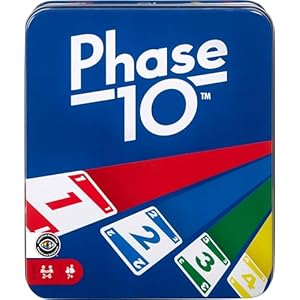 Mattel Games Phase 10 Card Game with 108 Cards, Makes a Great Gift for Kids, Family or Adult Game Night, Ages 7 Years and Older