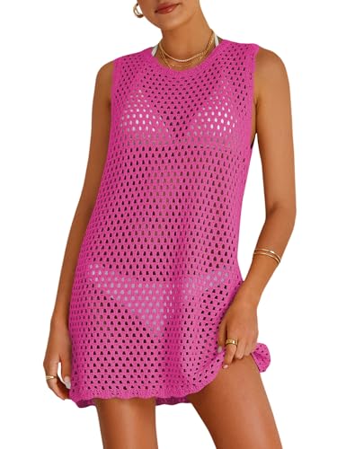 Image of ATOG Swimsuit Coverup for Women Beach Bathing Suit Cover Ups Crochet Swimwear Summer Knit Swim Outfits