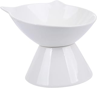 Ipetboom 1 Peça Tigela Para Gato Suporte Para Comida De Gato Tigela De Cerâmica Elevada Para Gatos Suprimentos Para Animais De Estimação Tigela Em Forma De Formiga Tigela Para Gato Suporte