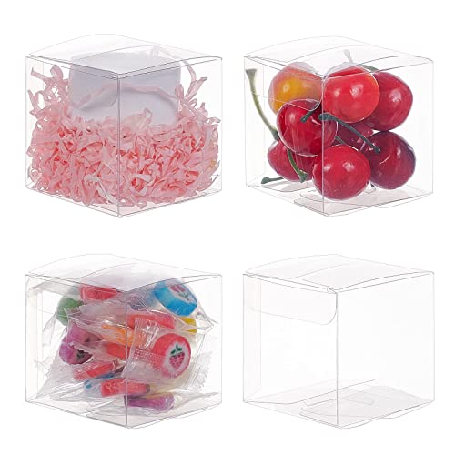 NOHPBES 30個7x7x7p PVC透明プラスチックケース クリアギフトボックス ケース 小物入れ プレゼントケース ラッピングボックス