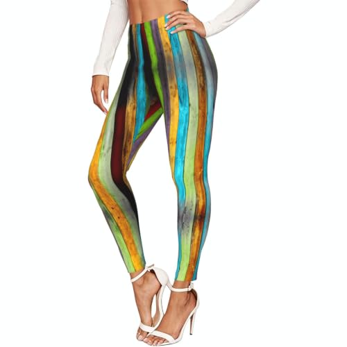 Leggings de compresión para entrenamiento con estampado geométrico de madera de mujer