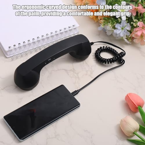 Combiné rétro Type C microphone haut parleur téléphone vintage années 90 pour Android iPhone - 4