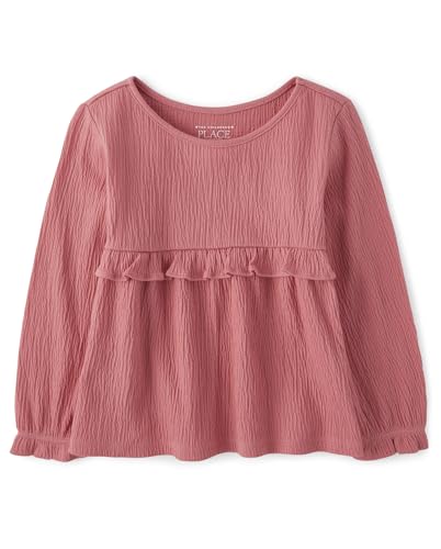 Image of The Children's Place Girls and Toddler Long Sleeve Everyday Casual Knit Shirt