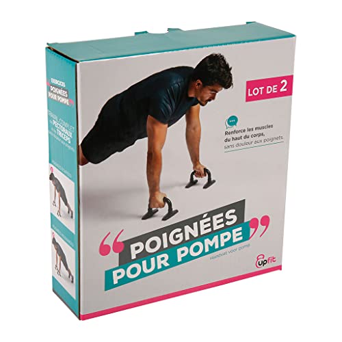 UPFIT - Poignées pour pompes ergonomiques - La paire - Pour pratiquer les exercices de pompe avec le plus grand confort - Appuis anti-dérapants - Conçues pour éviter les douleurs aux poignets Cover