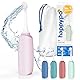 HappyPo – Po Dusche mit Aufbewahrungstasche – Optimiertes Design – Portable Bidet - sanft zur Haut – für Damen, Herren und Kinder – für Po und Intimbereich – sanft und sauber – Rosa