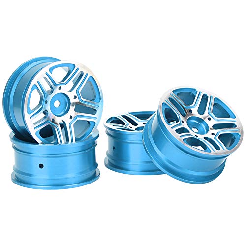 Jante en Alliage d'Aluminium RC 1:10 Bleue Type B - Lot de 4 Roues de Châssis Métal 52 mm