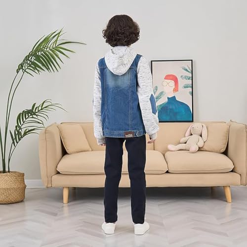 Image of Mallimoda Kids Boys Girls Hooded Denim Jacket