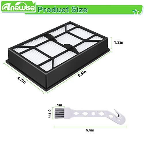 Anewise 53296 Ef-9 Hepa Media Filter For Kenmore 21814, 81714, 22614, 31140, 31150, Bu1017, Bu1018, Bu1005, 10065 Upright And Canister Vacuum, 4Pack #TOP2
