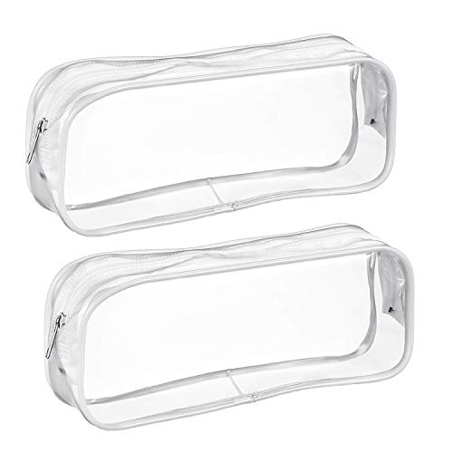 Preisvergleich Produktbild Federmäppchen, transparent, PVC, große Kapazität, Reißverschluss, Kosmetiktasche, Make-up-Tasche für Schreibwaren, Kosmetik Aufbewahrung