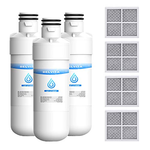 LT1000P Refrigerator Water Filter and Air Filter, Compatible with LG LT1000P, LT1000PC, MDJ64844601