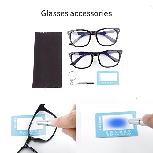 Image of 2 Pack Blue Light Glasses for Women and Men - Computer Glasses