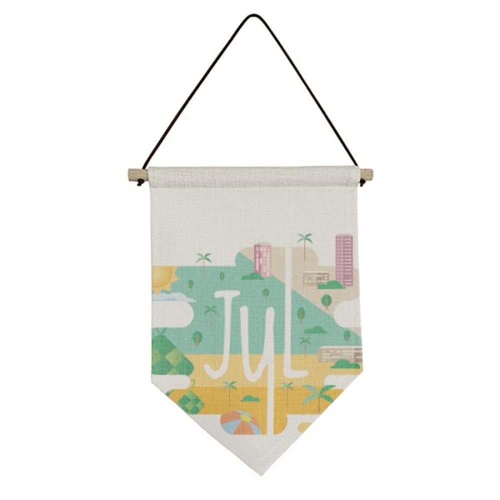 Bannière décorative en toile de juillet pour embellir votre salon d'été