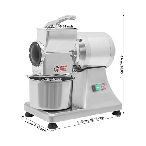 Máquina eléctrica ralladora de queso, 550W, plateada miniatura 3