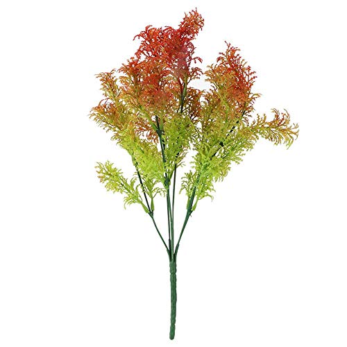 Artificial Leaves, Simulated Plant Artificial Plant Seaweed Leaves, Simulated Plant Foliage for Wedding Home Garden Decor (Orange Seaweed)