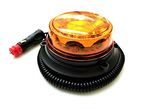 Matel Service LED Rundumleuchte 4 Blitzmuster 12V 24V ECE R65 R10 E9 Magnet f. PKW LKW Traktor