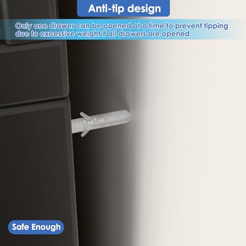 FlairVibe A4 Armario Archivador Metálico, 2 Cajonera Oficina Archivadores Verticales, Bloqueable, Incluye 2 Llaves, Dispositivo de Inserción, Muebles Oficina - imagen 5