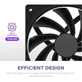 NZXT F120Q | 120mm Cichy wentylator do obudowy PC | Wlot lub wylot | Fazowana rama dla skoncentrowanego powietrza | Płynne łożyska dynamiczne | Niski poziom hałasu | Sterowanie PWM | Czarny