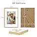 Atryinous A4 Picture Frame 3 Pack OAK Wood Grain Wooden Certificate Frame Display Photo 6x8 with Mat or 8.3x11.7 Without Mat Art Gallery Poster Frame