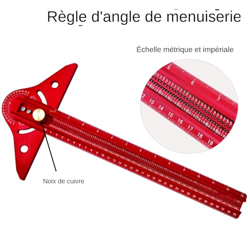 Outil de tracage pour menuiserie en aluminium et regle de mesure - 7