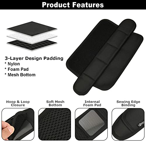 Cosmos 2 Pcs Shoulder Strap Pads Universal Cushion Shoulder Pad Replacement for Laptop, Messenger, Travel Duffel, Guitar, Car Seat Shoulder Strap Bag Strap Padding, 11 in3