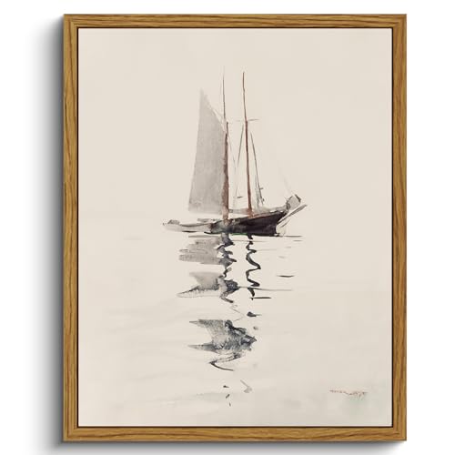 VIYYIEA Sailboat Wall Art Canvas, 10x8, Home Decor