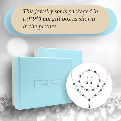 Image of GZWHD Wedding Jewelry Sets for Bride Bridesmaid Women Cubic Zirconia Necklace Earrings Bracelet Set Gift for Mother Friend Wife Daughter Sister Party Prom Jewelry