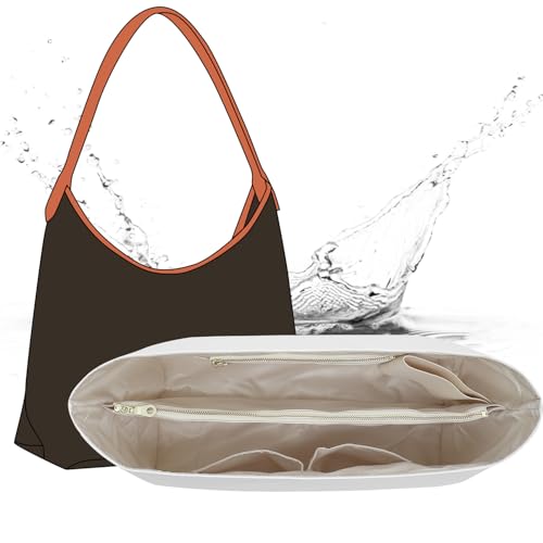 OAikor Inserção organizadora de bolsa compatível com bolsa Goyard Bohème Hobo, bolsa de papel Dupont leve e resistente à água atualizada para bolsas Hobo de luxo (branca)