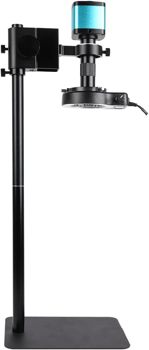 Microscope Accessories Kit Magnification Adjustable Zoom C-Mount Lens 180x 150x 130x 25mm for HDMI VGA USB Video Microscope Camera Monocular Microscope Slides (130x 40mm)