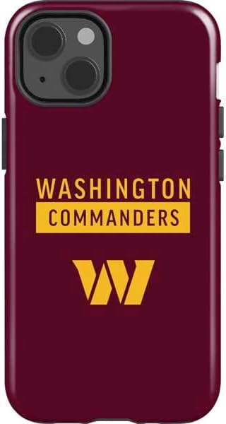 Skinit Impact Phone Case Compatible with iPhone 13 - Officially Licensed NFL Washington Commanders Black Background Design