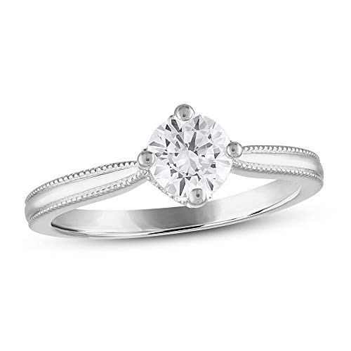Argent sterling 0.925 et oxyde de zirconium rond pour un cadeau d'anniversaire mémorable