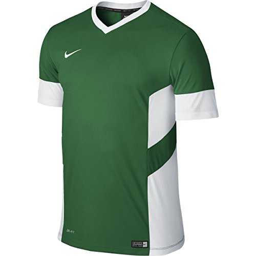 Nike Men's Academy 14 Training Short Sleeve Top - Pine Green/White/White, Large