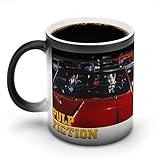YINGD Tazza Pulp Fiction Grande Capacità Cambia Colore Tazze di Caffè Riscaldamento Tazze Caffè Colazione Tazza Magica Antiscivolo Leggero Resistente Al Calore Stoviglie Natale Compleanno Facile da