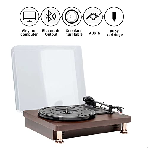 HYMONA Platine Vinyle Bluetooth’s,Tourne-Disque Gramophone à l’ancienne avec Haut-parleurs intégrés et entraînement par… - Les Beatles, Paul McCartney, John Lennon, RIngo Starr, George Harrison HYMONA Platine Vinyle Bluetooth's,Tourne-Disque Gramophone à l'ancienne avec Haut-parleurs intégrés et entraînement par… – Image 3