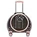 KaiLangDe Trolley für Haustiere Reisetasche Tragetasche mit Griff und 4 Rädern zum Transport von Hunden Katzen Haustieren und Zubehör Deluxe Rucksack Reisetasche für Haustiere (Color : Pink B)