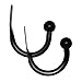 Kenney 58723754 Classic Drapery Holdback, Black, 2-Pack