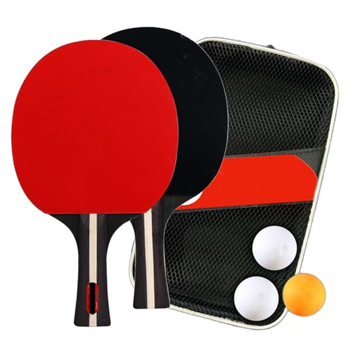 Limtula Juego de 1 par de raquetas de tenis de mesa de goma para principiantes, raquetas profesionales de tenis de mesa