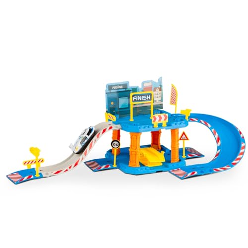 Garagem de Carrinhos Pol�cia Express Wheels 40 Pe�as Multikids - BR1237