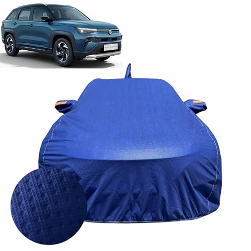 Image of Car Cover for Maruti Suzuki Victoris (2025-2026) | 100% Waterproof Cover with Antenna & Reflective Mirror Pockets | Dustproof, Scratchproof, Heatproof Car Cover |Soft Cotton Lining| Blue
