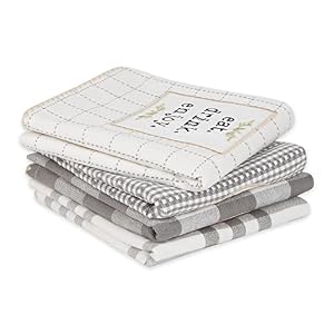 DII Home Sweet Farmhouse Kitchen Collection, Dishtowel Set, 18x28, Gray, 4 Count DII Home Sweet Farmhouse Kitchen Collection Dishtowel Set 18×28 Gray 4 Count