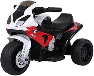 HOMCOM Compatible for Kids 3 Wheel Electric Motorbike Ride on Motorcycle w/ Headlights Music Battery Powered Play Bike 6V Red BMW S1000RR